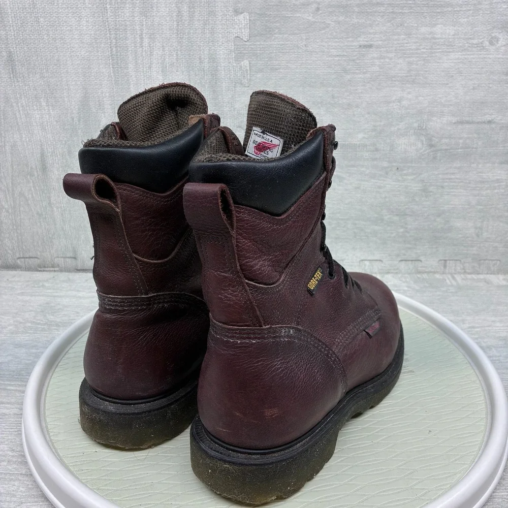 Red Wing 2412 Supersole Leather Work Boots Mens 11 Mahogany Red FLAWED